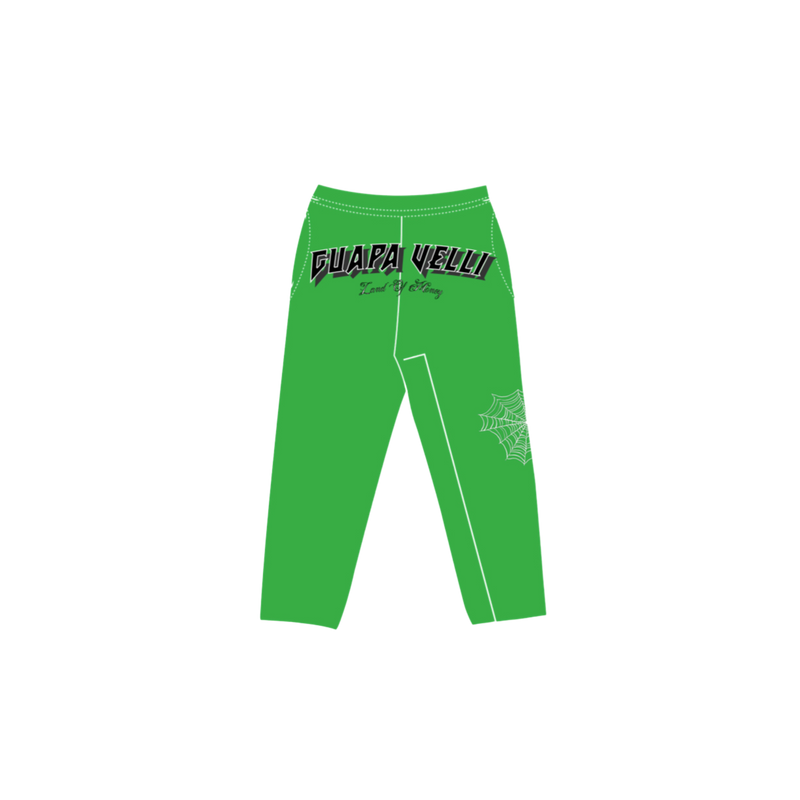 GREEN WEBBED "GUAPVELLI" SWEATPANTS