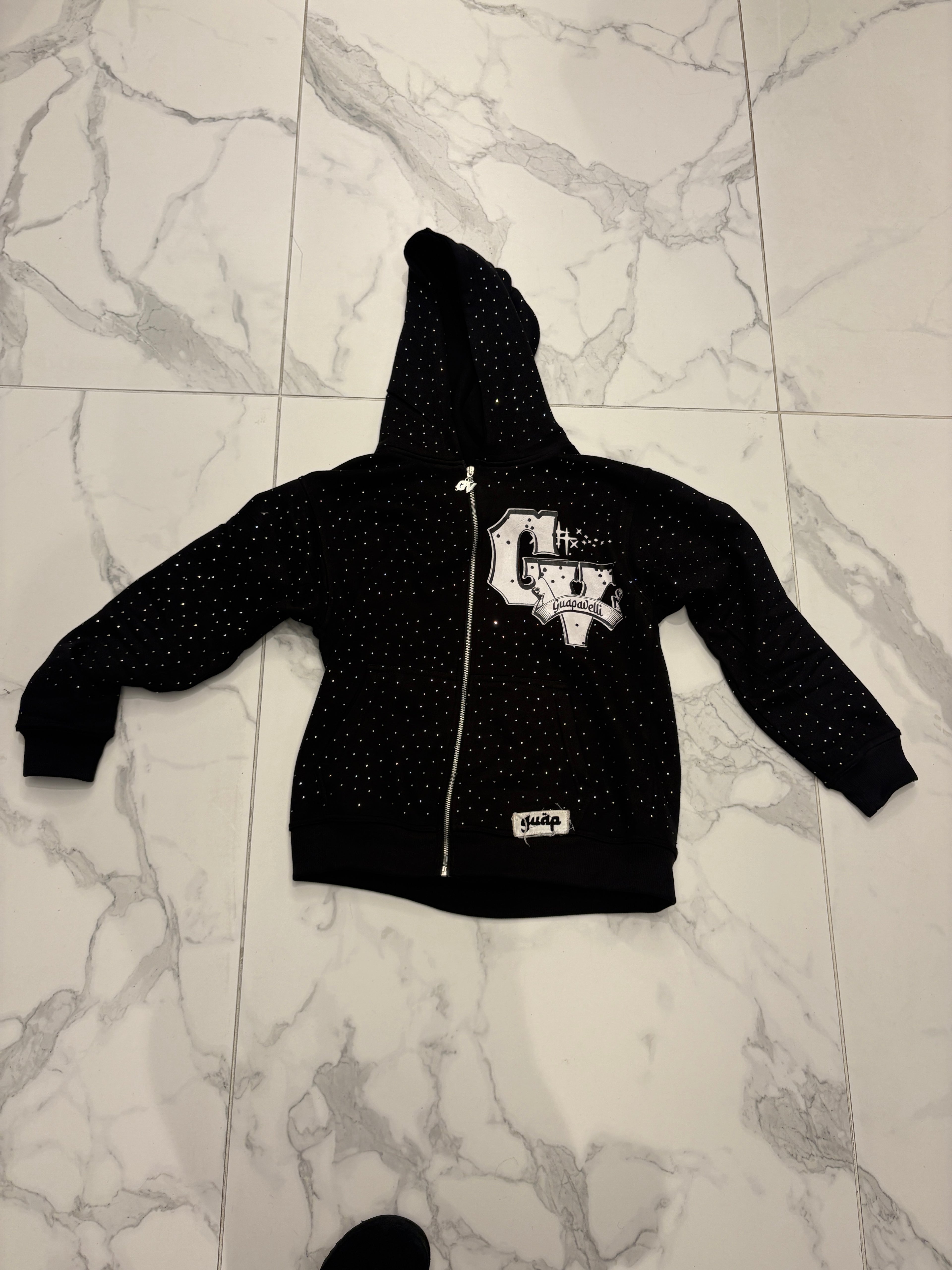 Black GV Rhinestone hoodie