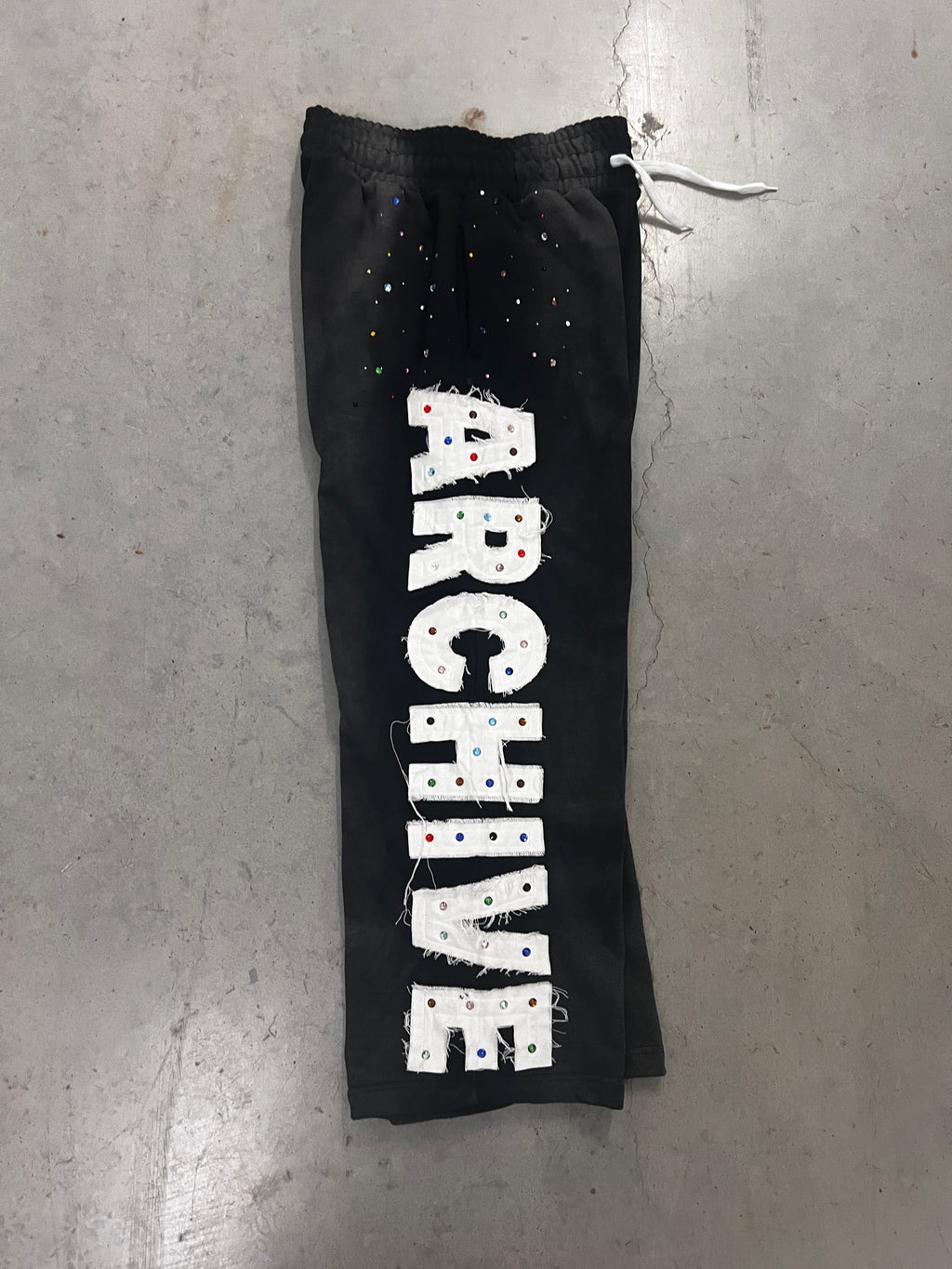 BLACK "VELLI ARCHIVE" Rhinestone Sweats