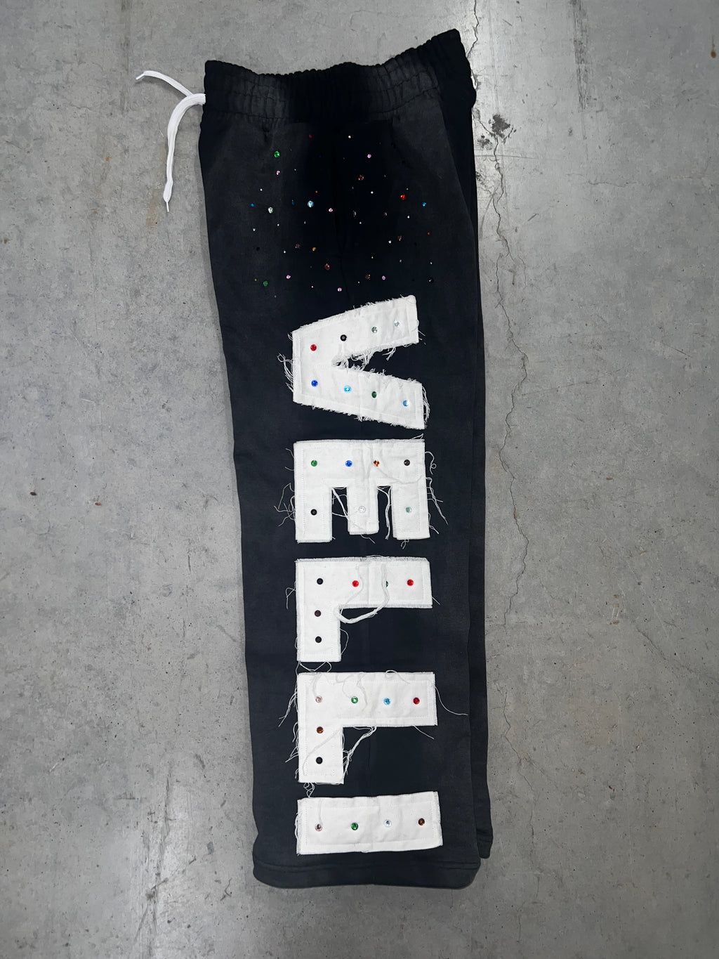 BLACK "VELLI ARCHIVE" Rhinestone Sweats