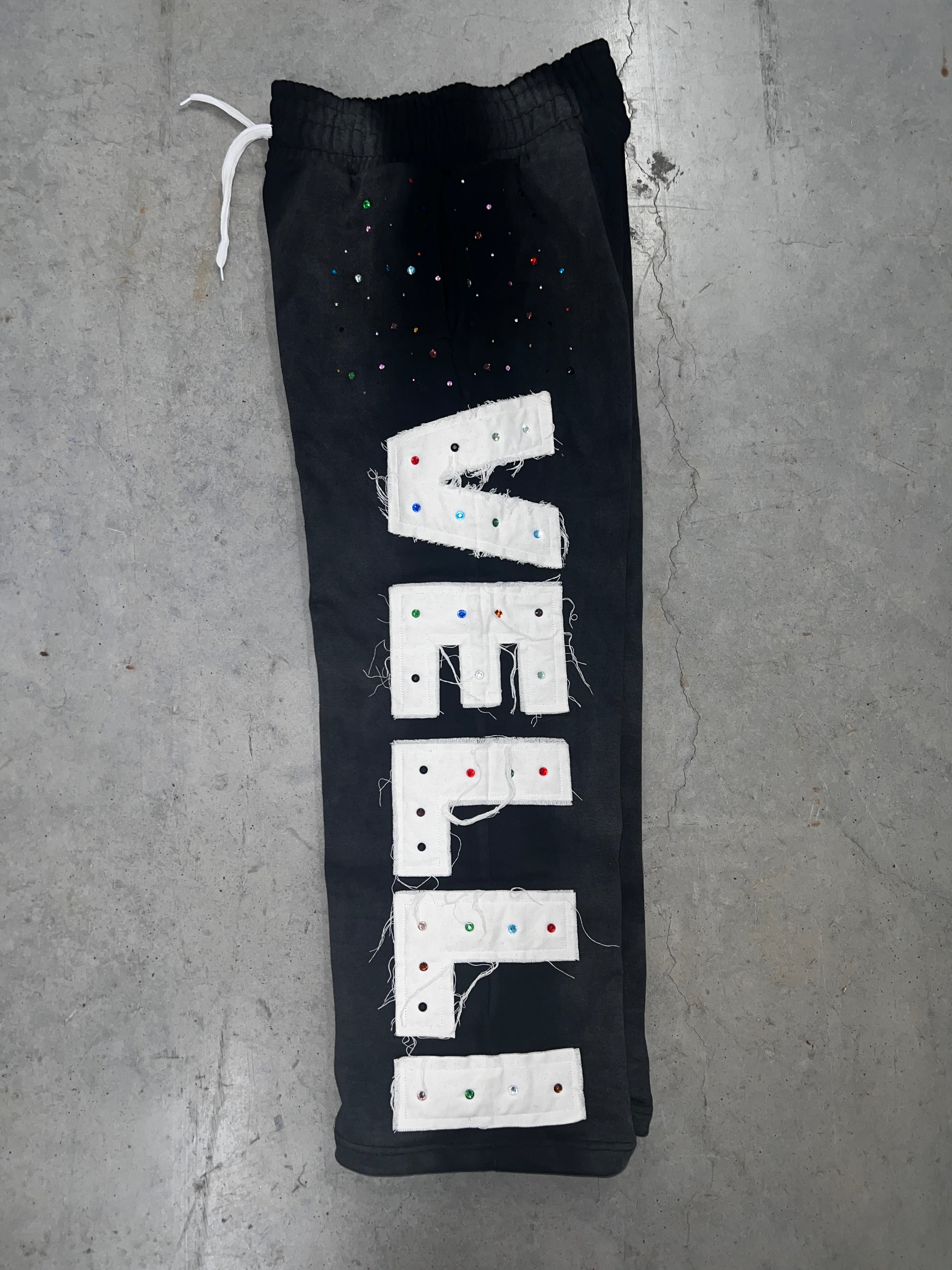 BLACK "VELLI ARCHIVE" Rhinestone Sweats