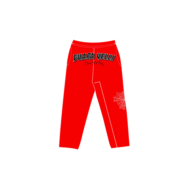 RED WEBBED "GUAPVELLI" SWEATPANTS