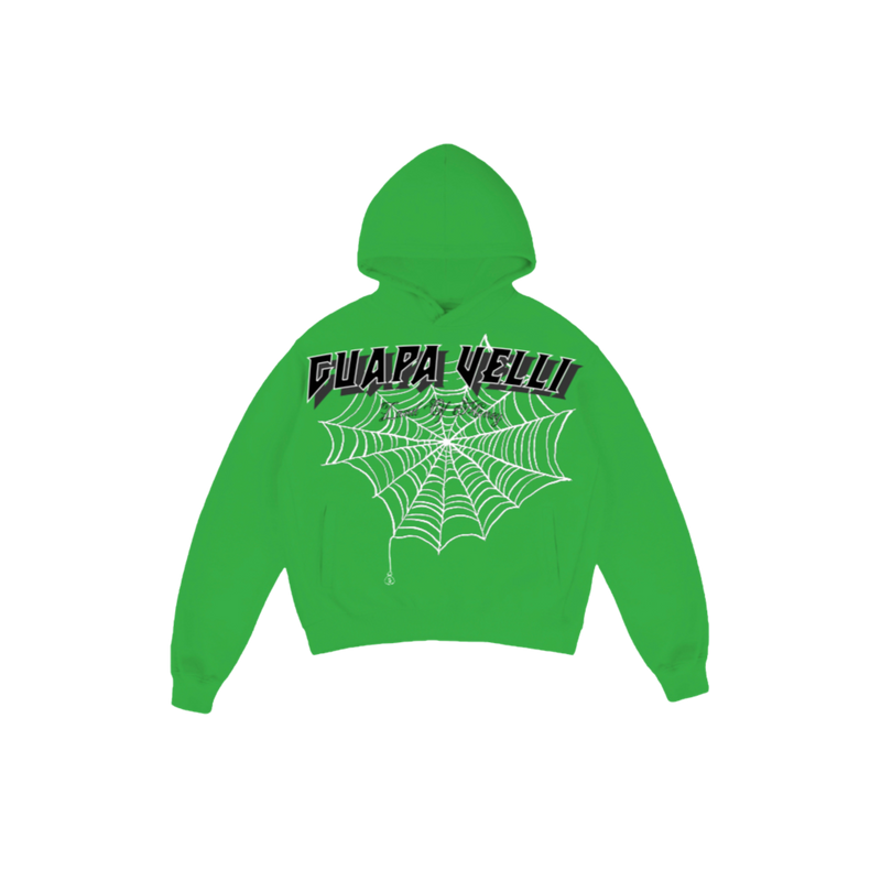 GREEN WEBBED "GUAPVELLI" HOODIE