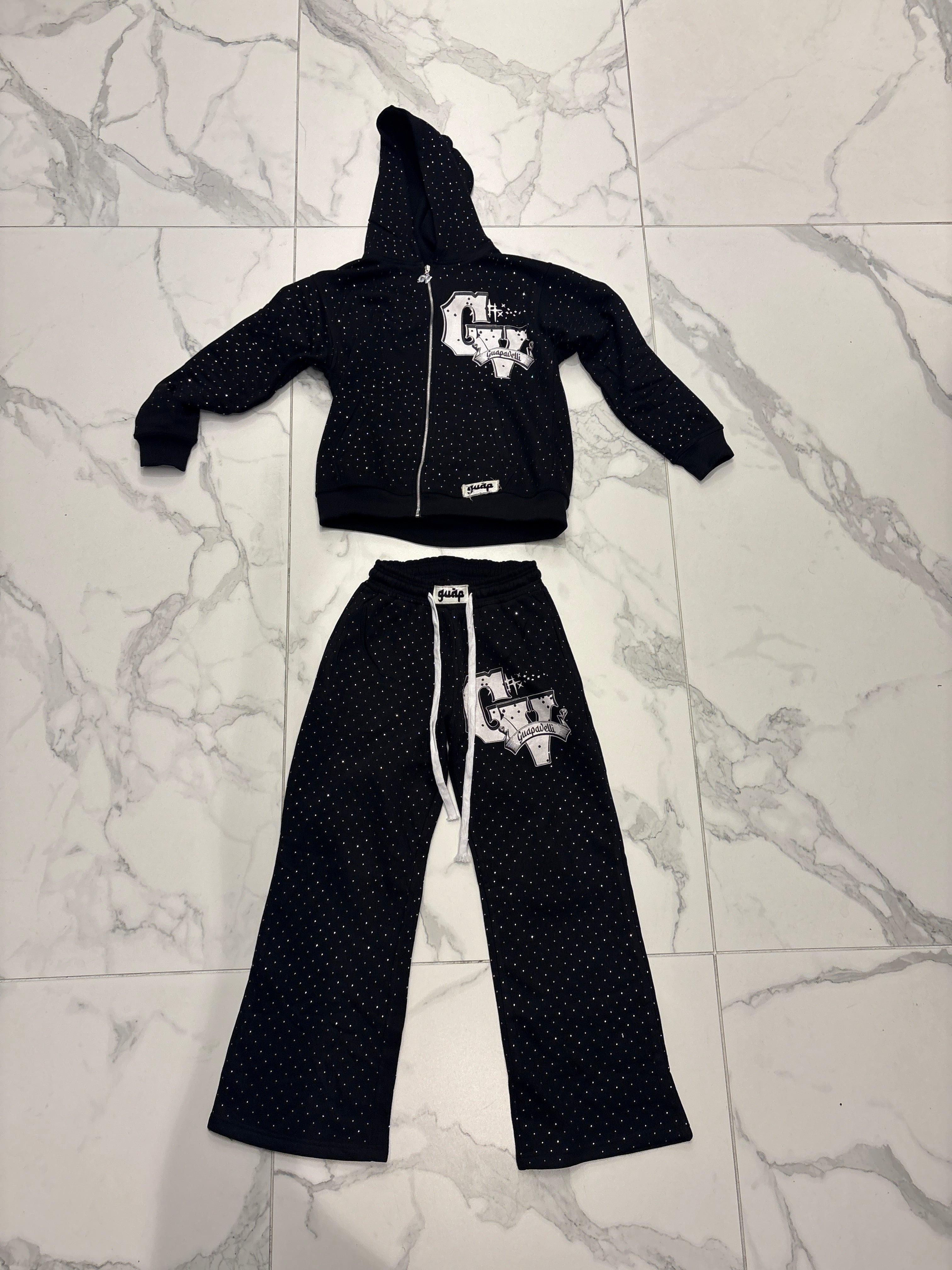 Black GV rhinestone set