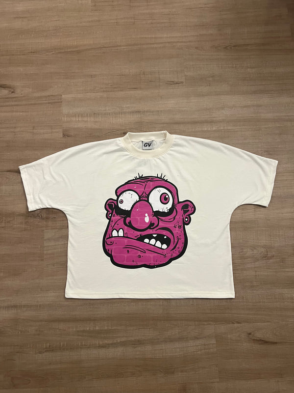 "Guap goblin" pink cropped tees