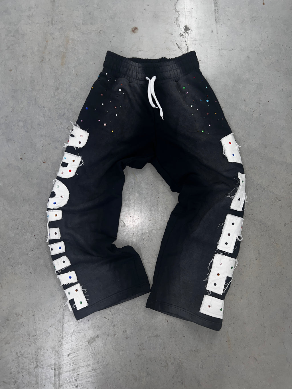 BLACK "VELLI ARCHIVE" Rhinestone Sweats
