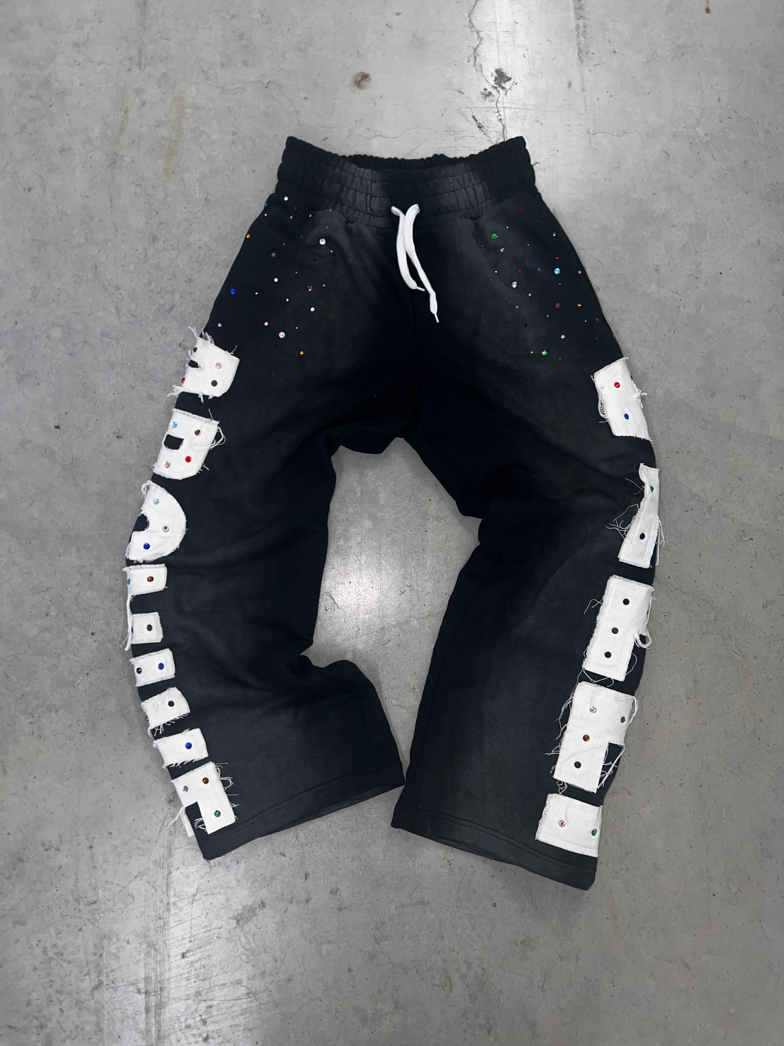 BLACK "VELLI ARCHIVE" Rhinestone Sweats