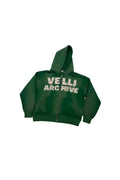 GREEN "VELLI ARCHIVE" Rhinestone Hoodie