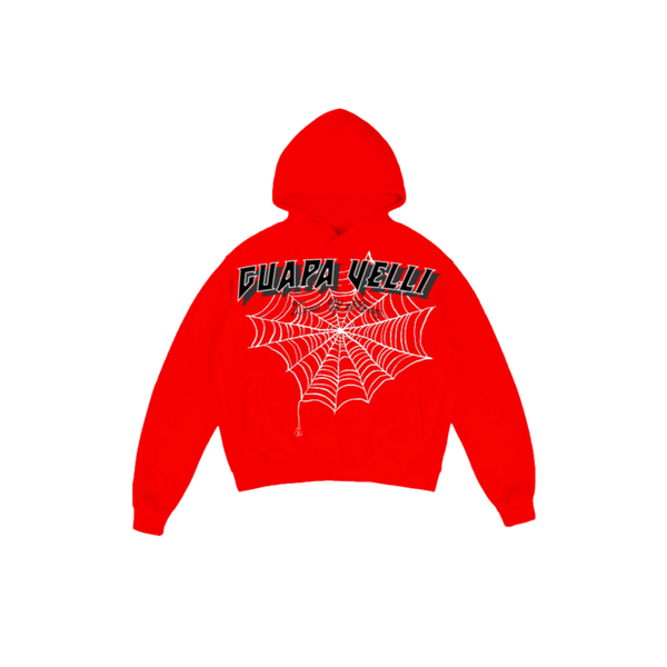 RED WEBBED "GUAPVELLI" HOODIE