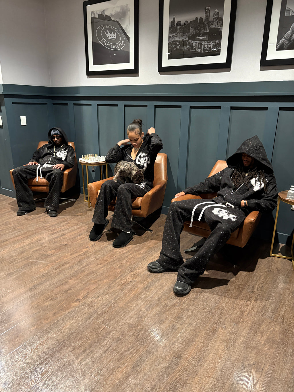 Black GV Rhinestone hoodie