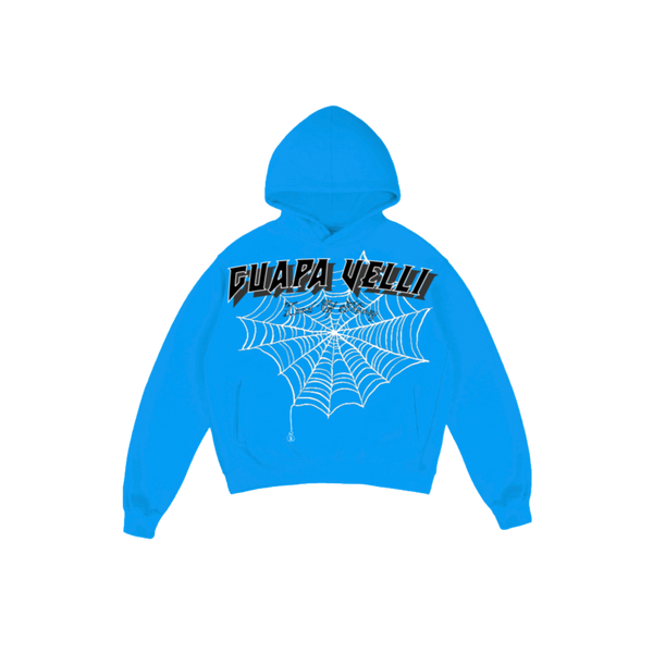 BLUE WEBBED "GUAPVELLI" HOODIE