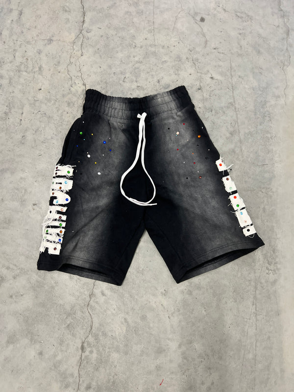 BLACK Rhinestone VELLI ARCHIVED SHORTS