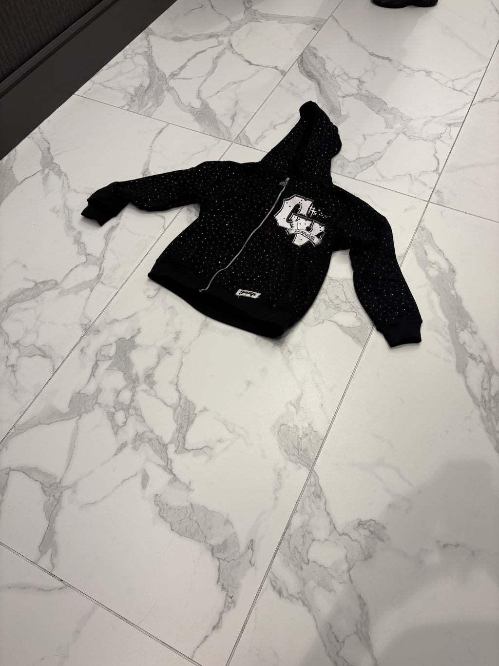 Black GV Rhinestone hoodie