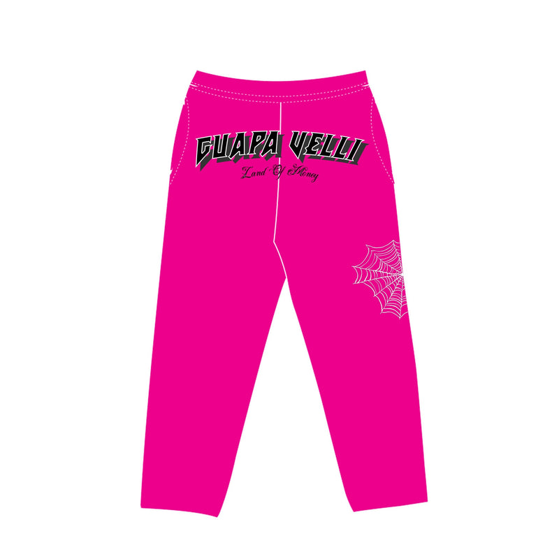 PINK WEBBED "GUAPVELLI" SWEATPANTS