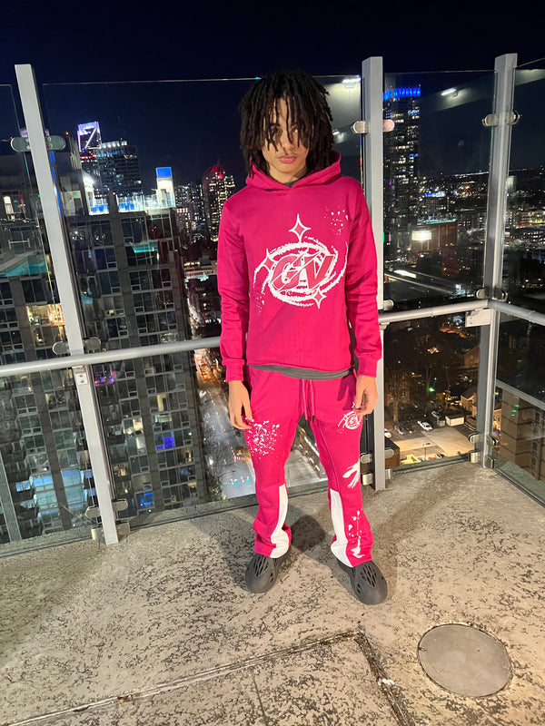 PINK GV “Portal” CROPPED HOODIE